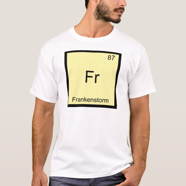Camiseta Fr - Frankenstorm Símbolo de Elemento de Química D (Frente)