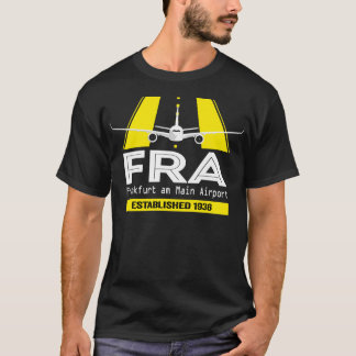 Camiseta FRA Frankfurt Aeroporto Alemanha Plane Design