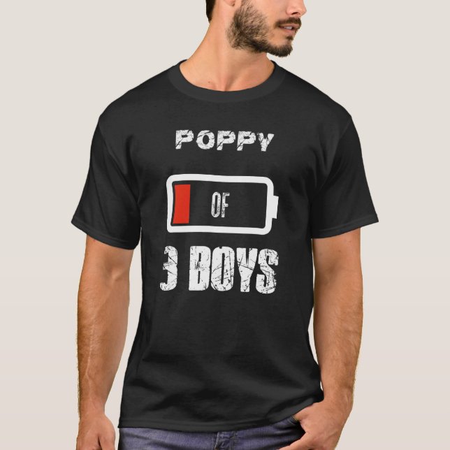 Camiseta Fraca De 3 Três Rapazes Com Dia de os pais De Bate (Frente)