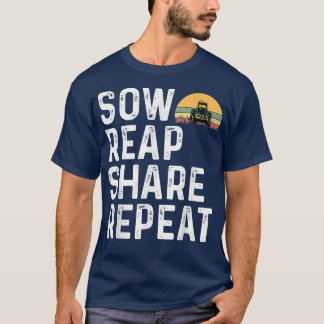Camiseta Fração de Colheita de Sow Repete Explorações Agríc