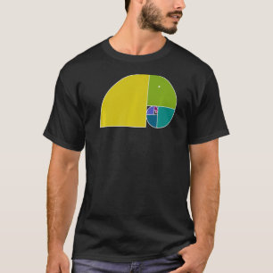 Camiseta Fração do ouro Elefante Fibonacci Espiral 3 Ventil