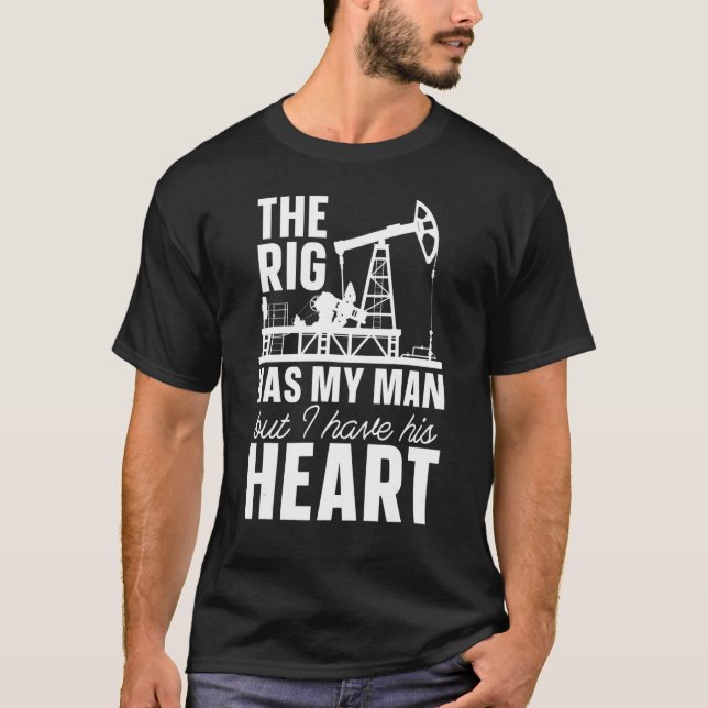 Camiseta Fracker de Fracking de Rig de Furação de Óleo (Frente)