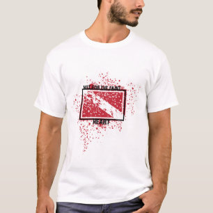 Camiseta fraco--coração