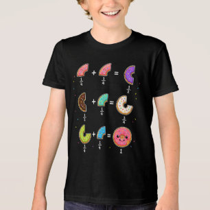 Camiseta Frações de Donut Humor de Aprendizado de Matemátic