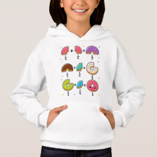 Camiseta Frações de Donut Humor de Aprendizado de Matemátic