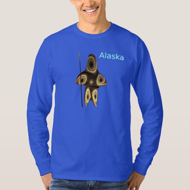 Camiseta Fractal Inuit Hunter - Alasca (Frente)