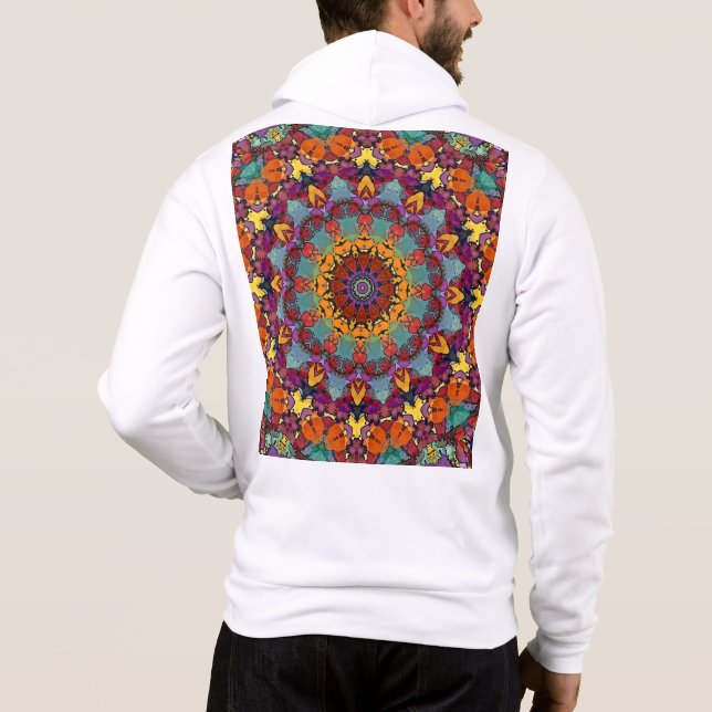 Camiseta Fractal Kaleidoscope Mandala Pattern-64351 (Verso)