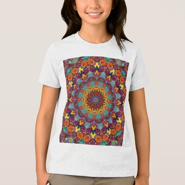 Camiseta Fractal Kaleidoscope Mandala Pattern-64351 (Frente)