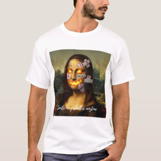 Camiseta Frágil Memória Art - Mona Lisa Pumpkin Sorri Parod