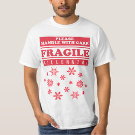 Camiseta Frágil Milênio, Manipula Com Flocos De Neve Cuidad