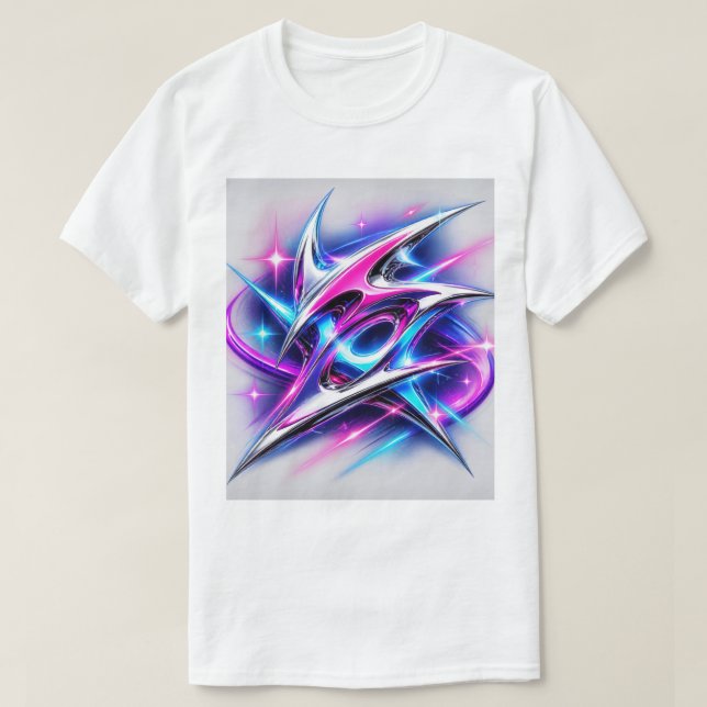 Camiseta Fragmento Cósmico Neon (Frente do Design)