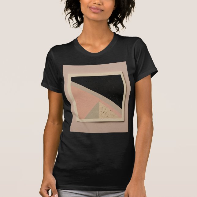 Camiseta Fragmentos Pastel Art Black Tee (Frente)