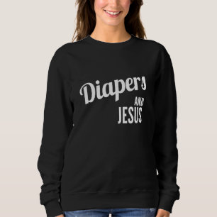 Camiseta Fraldas E Jesus, Diversão Cristã Bebê
