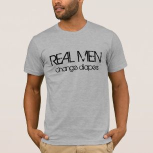 Camiseta Fraldas reais da mudança dos homens