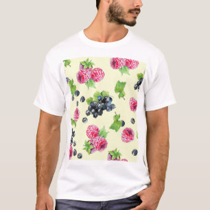 Camiseta Framboesa, corante de água