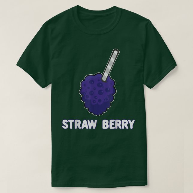 Camiseta Framboesa De Morango Frutas De Verão Vegan Comida  (Frente do Design)