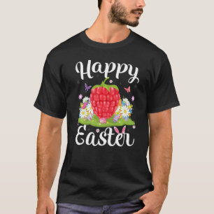 Camiseta Framboesa Páscoa Ovina Caça Framboesa Floral Leste