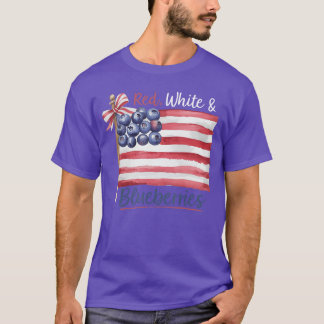 Camiseta Framboesas Vermelhas Brancas e Azuis para Apoiador