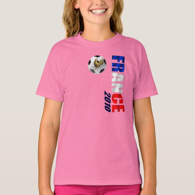 Camiseta França 2010 Presentes do logotipo da bola de futeb (Frente)