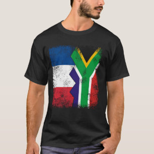 Camiseta França África do Sul Sinaliza Metade da França Sul