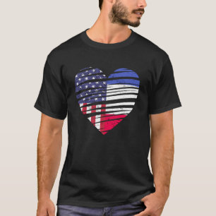 Camiseta França American Grown Hearwn USA Patriot Heritage