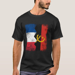 Camiseta França Angola Plana Metade das Raízes Francesas An