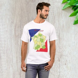 Camiseta França - Cores E Mapa Nacional