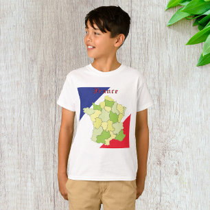 Camiseta França - Cores E Mapa Nacional