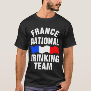 Camiseta França Equipe Nacional de Bebendo Família Francesa