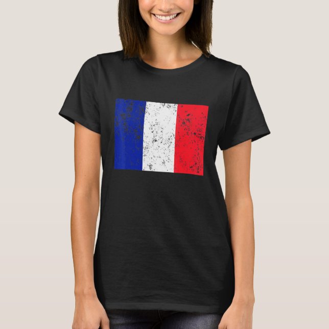 Camiseta França Flag French Vintage (Frente)