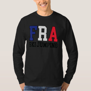Camiseta França Flag Ski Jumper Francês Fra Ski Jumping