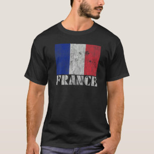 Camiseta França França Bandeira Retro Vintage País Souvenir