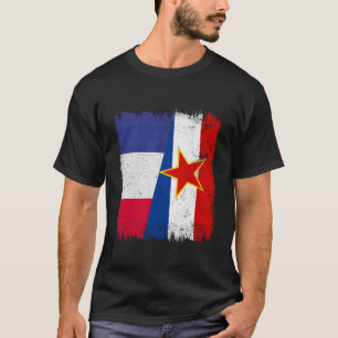 Camiseta França Iugoslávia Meia Bandeira Francesa Iugoslava