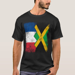 Camiseta França Jamaica Flagres Half Jamaican French Roots