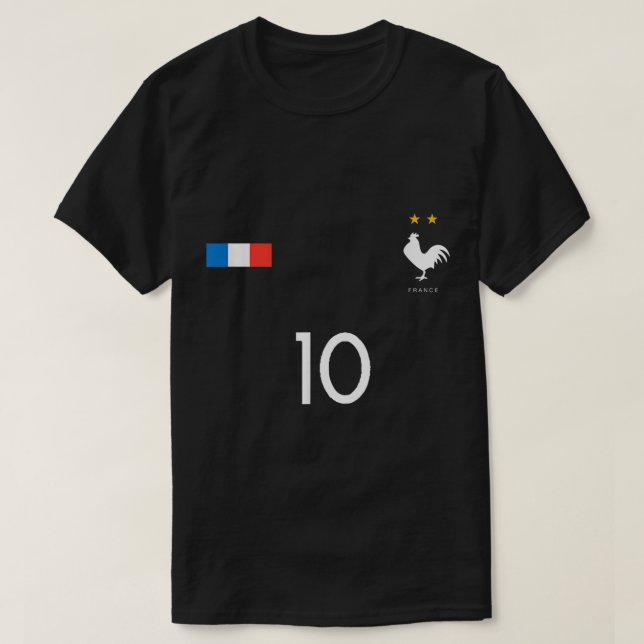 CAMISETA FRANÇA JERSEY SHIRT 10 HOMENS DO FUTEBOL FRANCÊS (Frente do Design)