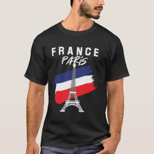 Camiseta França Paris Bandeira França País de Orgulho Eiffe