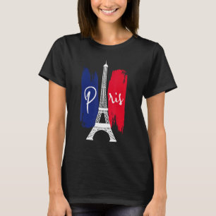Camiseta França Paris Eiffel Tower Bandeira França
