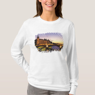 Camiseta França, Paris, Rio Sena e Conciergerie em