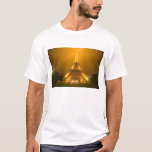 Camiseta França, Paris. Torre Eiffel iluminada às 3