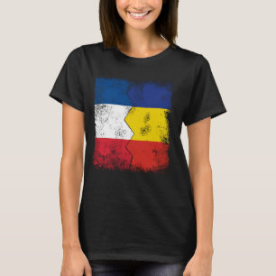 Camiseta França Romênia Sinaliza Metade das Raízes Francesa