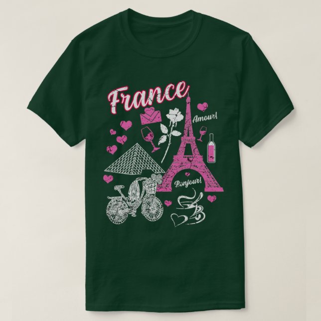Camiseta França Torre Paris Eiffel (Frente do Design)