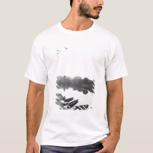 Camiseta FRANÇA, Touraine, O Loire: CHINON Barcos ao longo