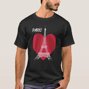 Camiseta França Turística Coração Paris Torre Eiffel Souven
