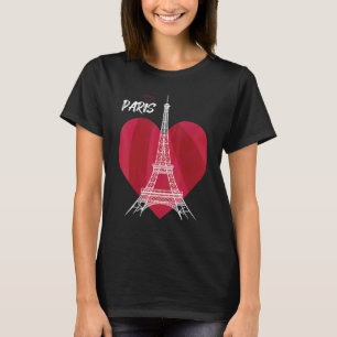 Camiseta França Turística Coração Paris Torre Eiffel Souven