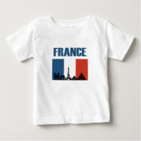 França Viagem - Paris City Skyline French Flag