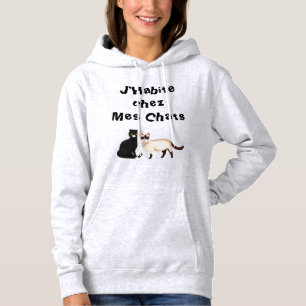 Camiseta "FRANCAIS""Chez Mes Chats" Hoodie