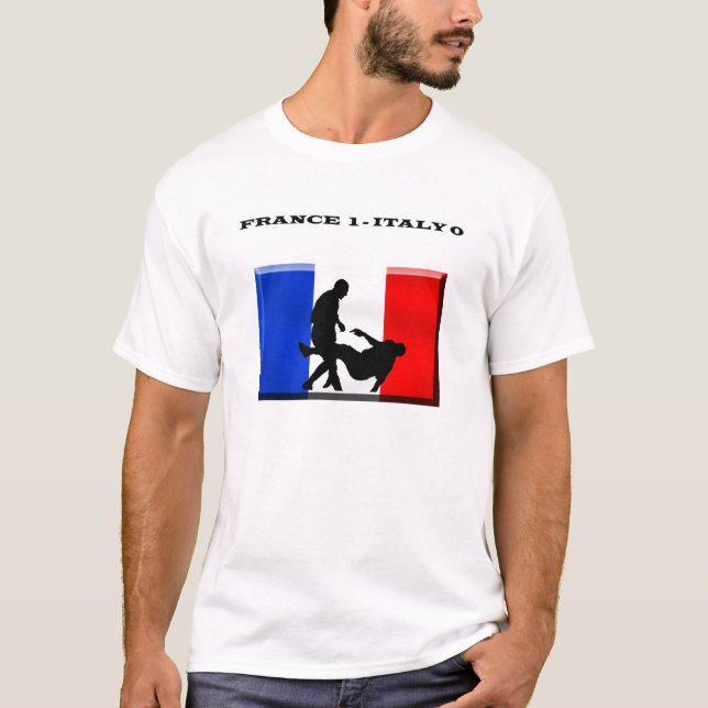 Camiseta France 1 Italia 0 futebol franceses (Frente)