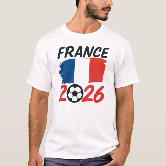 Camiseta France 2026 Soccer Fan Design Flag Colors (Frente)