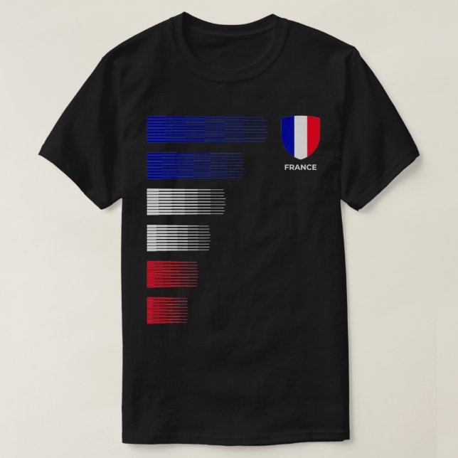 Camiseta France Flag Emblem Patriotic French National Pride (Frente do Design)