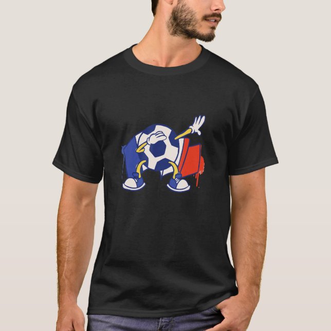 Camiseta France Flag Soccer Team Dabbing Fa (Frente)